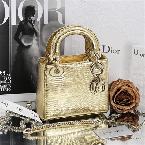 mini lady dior with gold chain|Mini Lady Dior Bag Review .